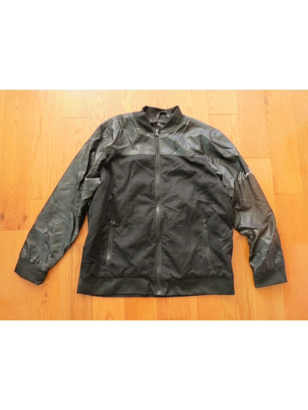 Marc Ecko Cut and Sew Size 2x Mens Black Moto Jacket